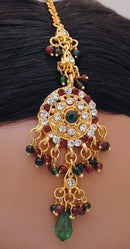 goldpolish marron, green and  white mini bride made set-1442