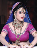 Goldpolish white kundan bridal set-1501