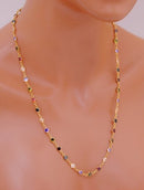 Goldpolish multicolored chain-1072-11.8"