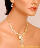 goldplated white diamond set
