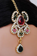 Beautiful fusicha pink, green and white diamond set