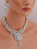 SIlverplated white diamond set with jhumar-194