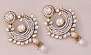 Goldpolish white diamond earring-92