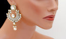 Goldpolish white diamond earring-92