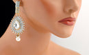Goldpolish white diamond earring-103