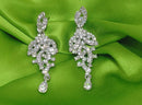 Silverpolish white diamond earring-102