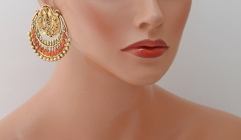 Ramleela orange earring-108