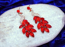 Goldpolish red earring-2390