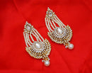Goldpolish white earring-2457