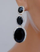 Goldpolish black and white earring-2471
