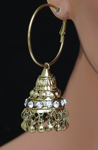 Goldpolish white earring-2475