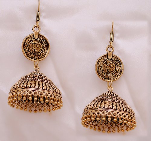 Goldpolish jhumi earring-2538