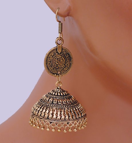 Goldpolish jhumi earring-2538