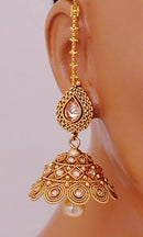 Goldpolish jhumi earring-2584