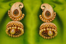 Goldpolish jhumi earring-2593