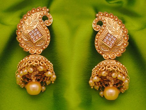 goldpolish jhumi earring-2596