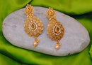Goldpolish white  earring-2606
