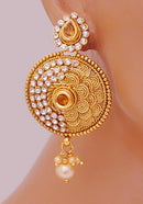 goldpolish white earring-2612