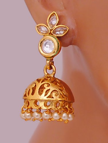 Goldpolish jhumi earring-2614