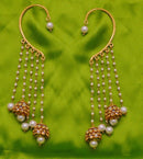 Goldpolish white earring-2624