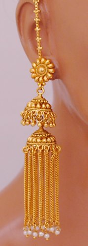 Goldpolish jhumi earring-2644