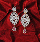 Goldpolish ruby red and white diamond set-2683