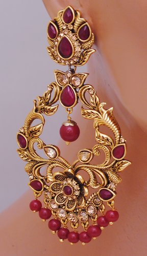 Goldpolish  Maroon earring-2692