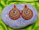 Goldpolish orange earring-2697