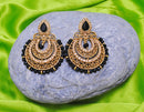 Goldpolish black earring-2701