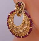 Goldpolish Maroon Earring-2703