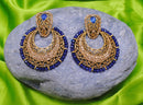 Goldpolish blue earring-2704