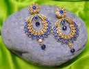 Goldpolish blue beautiful earring-2705