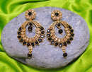 Goldpolish black earring-2708