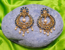 Goldpolish blue earring-2712