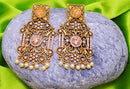 Goldpolish peach earring-2725