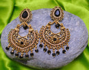 Goldpolish black earring-2729