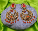 Goldpolish orange earring-2731