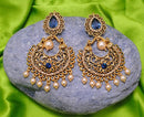 Goldpolish blue earring-2732