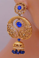 Goldpolish blue  earring-2733