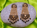 Goldpolish black earring-2746