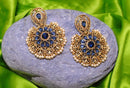 Goldpolish blue earring-2762