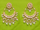 Goldpolish white earring-2771