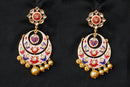 Goldpolish multicolored Earring-2840