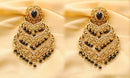 Goldpolish black Earring-2851