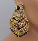 Goldpolish black Earring-2851