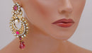 Goldpolish fusicha pink and white earring-2232