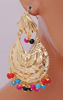 Goldpolish multicolour earring-2271