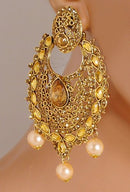 Goldpolish golden earring with tikka-1231