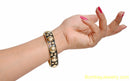 BLACK BANGLE WITH GOLDEN STUDDED