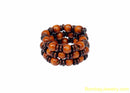 DARK AND LIGHT BROWN WOOD WRAP BRACELET